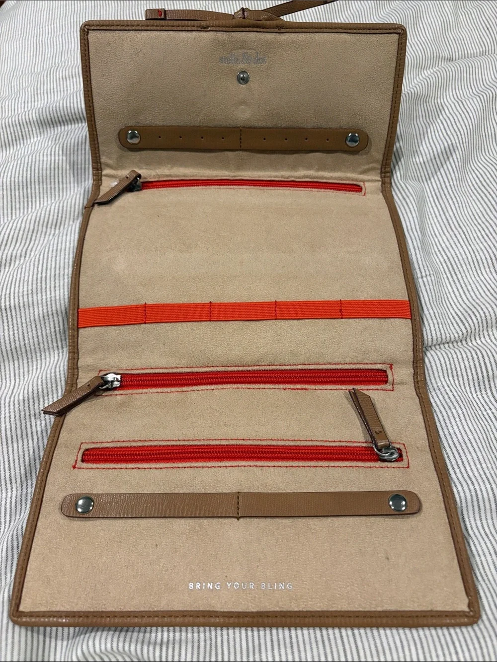 Stella & Dot Bring Your Bling Travel Jewelry Pouch Organizer Preowned